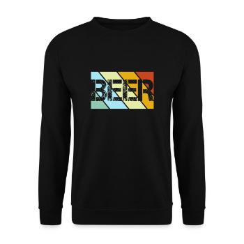 Bière Rétro - Sweat-shirt Unisexe - noir - Devant - Alina (178cm) & Michal (187cm)