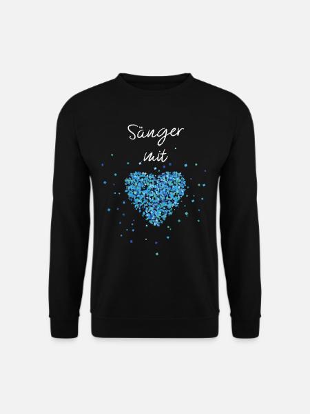 Sänger mit Herz Gesangslehrer Gesangsunterricht - Unisex Pullover - Schwarz