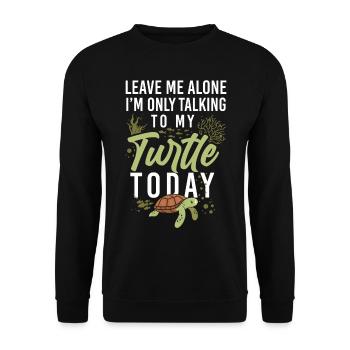 Tortue de mer Laissez-moi tranquille - Sweat-shirt Unisexe - noir - Devant - Alina (178cm) & Michal (187cm)