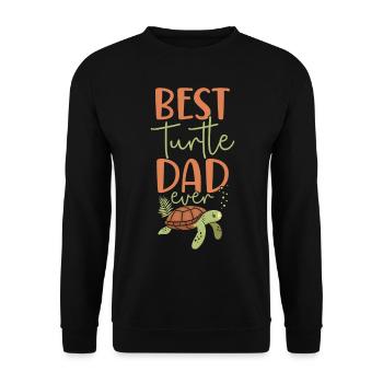 Sea Turtle Tortoise Dad Best - Sweat-shirt Unisexe - noir - Devant - Alina (178cm) & Michal (187cm)
