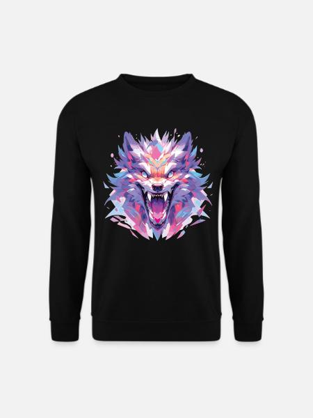 Wolf Wolfskopf Wölfe Waldbewohner Tiere - Unisex sweater - sort