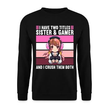 Console de jeu PC Gamer Girl Gamer Girl - Sweat-shirt Unisexe - noir - Devant - Alina (178cm) & Michal (187cm)