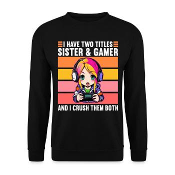 Console de jeu PC Gamer Girl Gamer Girl - Sweat-shirt Unisexe - noir - Devant - Alina (178cm) & Michal (187cm)