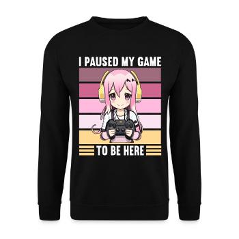 Gaming Console PC Gamer Girl Gamer Girl - Unisex Sweatshirt - black - Front - Alina (178cm) & Michal (187cm)