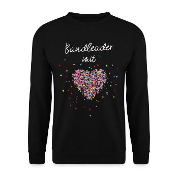 Bandleader mit Herz Bandmanager Leadsänger Musik - Unisex Pullover - Schwarz - Vorne - Alina (178cm) & Michal (187cm)