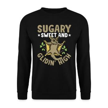 Glidin' High Sugar Glider Propriétaire Sugar Gliders - Sweat-shirt Unisexe - noir - Devant - Alina (178cm) & Michal (187cm)