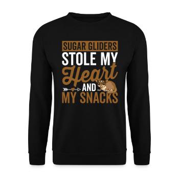 Sugar Gliders Stole Heart Sugar Glider Owner - Sweat-shirt Unisexe - noir - Devant - Alina (178cm) & Michal (187cm)