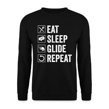 Eat Sleep Glide Sugar Glider Owner Sugar - Sweat-shirt Unisexe - noir - Devant - Alina (178cm) & Michal (187cm)
