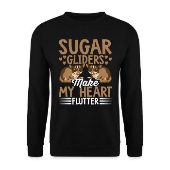 Sugar Gliders Heart Flutter Sugar Glider Owner - Unisex Sweatshirt - black - Front - Alina (178cm) & Michal (187cm)