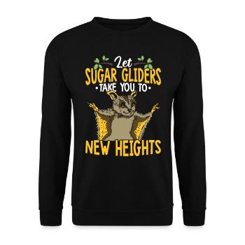 Sugar Gliders New Heights Sugar Glider Besitzer - Unisex Pullover - Schwarz - Vorne - Alina (178cm) & Michal (187cm)