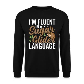 Maîtrise de la langue Sugar Glider Sugar Gliders - Sweat-shirt Unisexe - noir - Devant - Alina (178cm) & Michal (187cm)