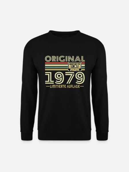 Original 1979 Jahrgang Vintage Geburtstag Retro - Unisex Pullover - Schwarz