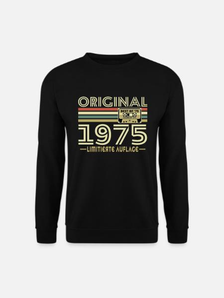 Original 1975 Jahrgang Vintage Geburtstag Retro - Unisex Pullover - Schwarz