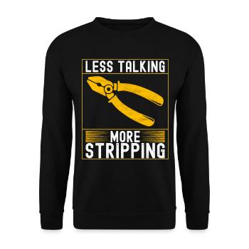 Electrician Electronics Technician - Unisex Sweatshirt - black - Front - Alina (178cm) & Michal (187cm)