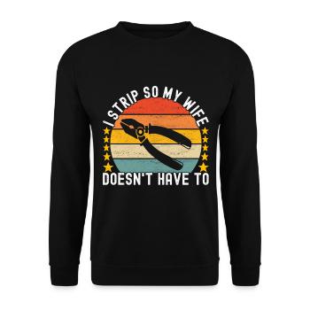 Electrician Electronics Technician - Unisex Sweatshirt - black - Front - Alina (178cm) & Michal (187cm)