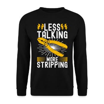 Electrician Electronics Technician - Unisex Sweatshirt - black - Front - Alina (178cm) & Michal (187cm)