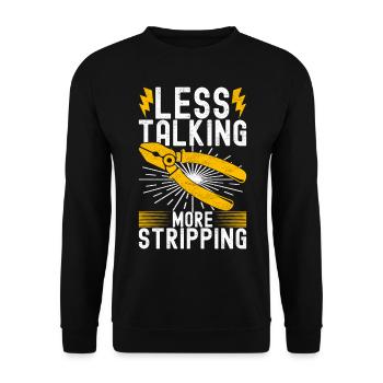 Electrician Electronics Technician - Unisex Sweatshirt - black - Front - Alina (178cm) & Michal (187cm)