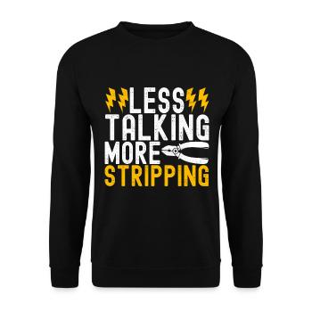 Electrician Electronics Technician - Unisex Sweatshirt - black - Front - Alina (178cm) & Michal (187cm)