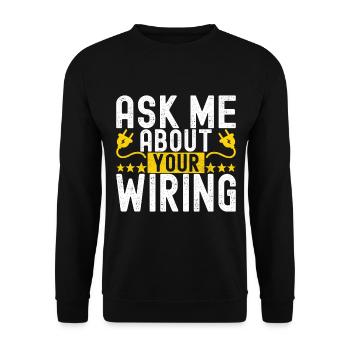 Electrician Electronics Technician - Unisex Sweatshirt - black - Front - Alina (178cm) & Michal (187cm)
