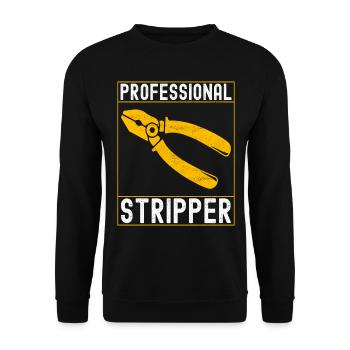 Electrician Electronics Technician - Unisex Sweatshirt - black - Front - Alina (178cm) & Michal (187cm)