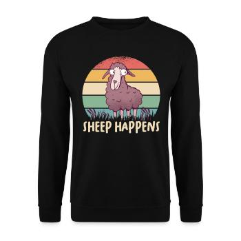 Farmer Farmer Lamb Farmer Farm Country Egg Sheep - Unisex Sweatshirt - black - Front - Alina (178cm) & Michal (187cm)