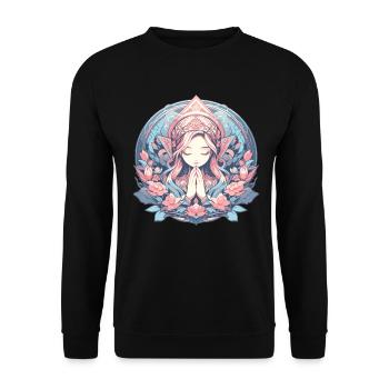 Meditation, mindfulness, relaxation, tranquility - Unisex Sweatshirt - black - Front - Alina (178cm) & Michal (187cm)
