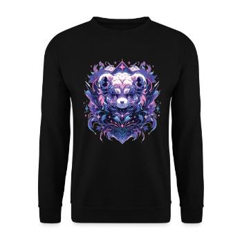 Panda Panda Tête Panda Ours Panda Panda Bébé - Sweat-shirt Unisexe - noir - Devant - Alina (178cm) & Michal (187cm)