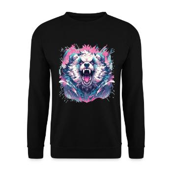 Panda Panda Tête Panda Ours Panda Panda Bébé - Sweat-shirt Unisexe - noir - Devant - Alina (178cm) & Michal (187cm)