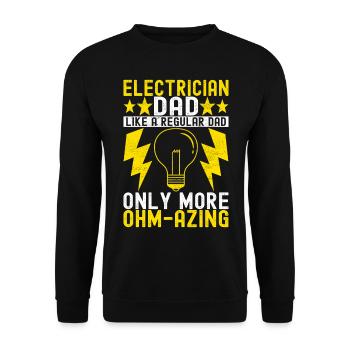Electrician Electronics Technician - Unisex Sweatshirt - black - Front - Alina (178cm) & Michal (187cm)