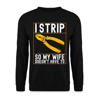 Electrician Electronics Technician - Unisex Sweatshirt - black - Front - Alina (178cm) & Michal (187cm)