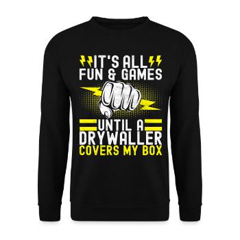 Electrician Electronics Technician - Unisex Sweatshirt - black - Front - Alina (178cm) & Michal (187cm)