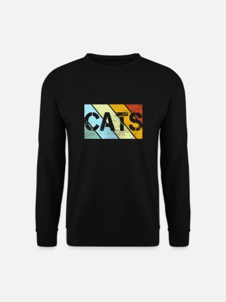 Chat Rétro - Sweat-shirt Unisexe - noir