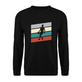 Basketball Retro - Unisex Pullover - Schwarz - Vorne - Alina (178cm) & Michal (187cm)
