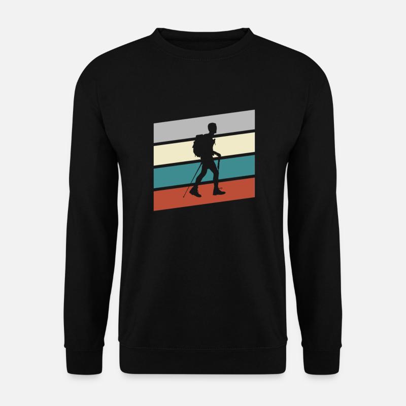 Bergsteigen Retro - Unisex Pullover - Schwarz