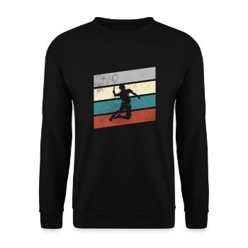 Badminton Rétro - Sweat-shirt Unisexe - noir - Devant - Alina (178cm) & Michal (187cm)