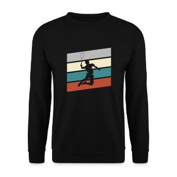 Badminton Rétro - Sweat-shirt Unisexe - noir - Devant - Alina (178cm) & Michal (187cm)