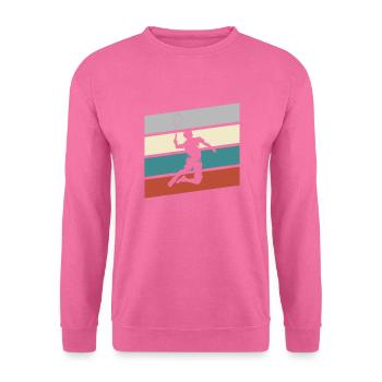 Badminton Rétro - Sweat-shirt Unisexe - rose - Devant