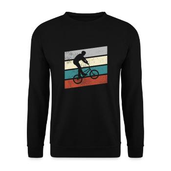 BMX Retro - Unisex Pullover - Schwarz - Vorne - Alina (178cm) & Michal (187cm)