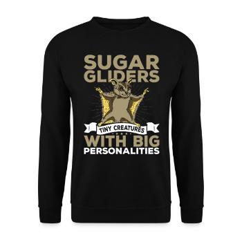 Planeurs de sucre Petites créatures Propriétaires de planeurs de sucre - Sweat-shirt Unisexe - noir - Devant - Alina (178cm) & Michal (187cm)