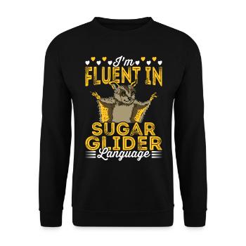 Maîtrise de la langue Sugar Glider Sugar Gliders - Sweat-shirt Unisexe - noir - Devant - Alina (178cm) & Michal (187cm)