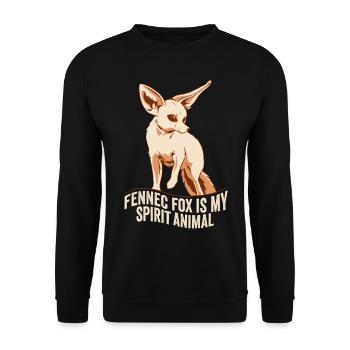 Fennec fox spirit animal fennec foxes owner - Unisex Sweatshirt - black - Front - Alina (178cm) & Michal (187cm)