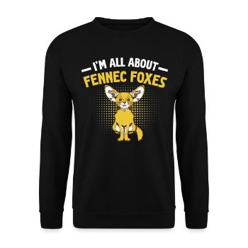 Pour moi, tout tourne autour des propriétaires de renards Fennec - Sweat-shirt Unisexe - noir - Devant - Alina (178cm) & Michal (187cm)