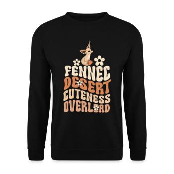 Fennec Fox Desert Cuteness Fennec Foxes - Unisex Sweatshirt - black - Front - Alina (178cm) & Michal (187cm)