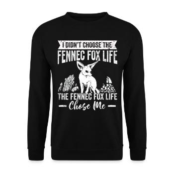 Fennec Fox Life m’a choisi Fennec Foxes - Sweat-shirt Unisexe - noir - Devant - Alina (178cm) & Michal (187cm)