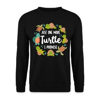 Tortue de tortue de mer juste une tortue de plus - Sweat-shirt Unisexe - noir - Devant - Alina (178cm) & Michal (187cm)