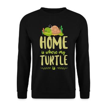 La maison des tortues de mer est l’endroit où - Sweat-shirt Unisexe - noir - Devant - Alina (178cm) & Michal (187cm)