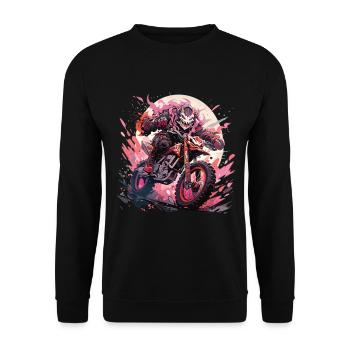 Skull Skull Motocross Dirt Bike - Sweat-shirt Unisexe - noir - Devant - Alina (178cm) & Michal (187cm)