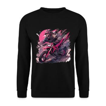 Skull Skull Motocross Dirt Bike - Sweat-shirt Unisexe - noir - Devant - Alina (178cm) & Michal (187cm)