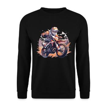 Motocross Sunset Vintage Enduros Enduro - Sweat-shirt Unisexe - noir - Devant - Alina (178cm) & Michal (187cm)
