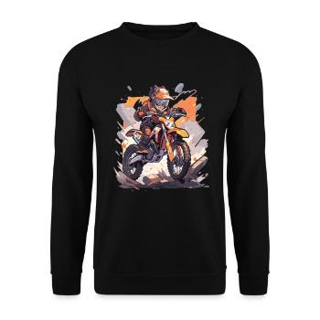 Motocross Kids - Unisex Sweatshirt - black - Front - Alina (178cm) & Michal (187cm)